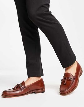WALK LONDON Walk London Riva tassel loafers in tan leather-Brown