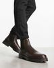 WALK LONDON Walk London sean chunky chelsea boots in brown leather - 1