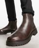 WALK LONDON Walk London sean chunky chelsea boots in brown leather - 2