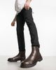 WALK LONDON Walk London sean chunky chelsea boots in brown leather - 4