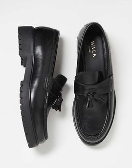 WALK LONDON Walk London Sean tassel loafers in black