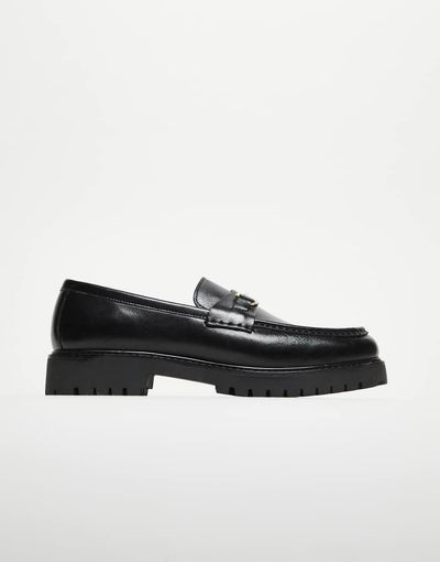 WALK LONDON Walk London Sean trim loafers in black leather