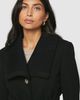 Wallis Wallis Knitted Collar Button Through Wrap Coat - 5