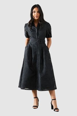 Wallis Wallis Petite Burnout Floral Shirt Dress