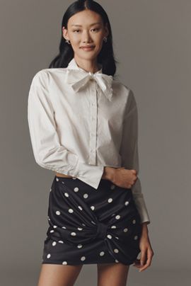 Walter Baker Monroe Bowed Buttondown Top