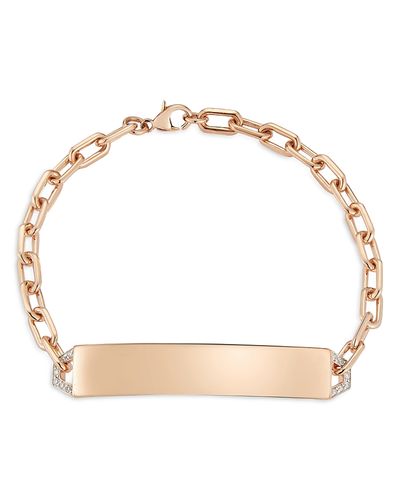 Walters Faith Walters Faith 18K Rose Gold Carrington Diamond Id Bracelet