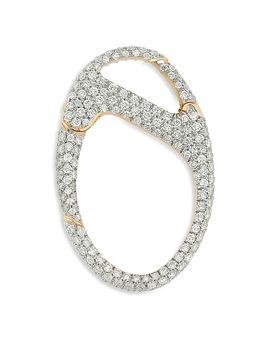Walters Faith Walters Faith 18K Rose Gold Diamond Pave Charm Holder Pendant