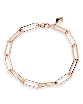 Walters Faith Walters Faith 18K Rose Gold Saxon Elongated Paperclip Link Chain Bracelet