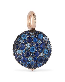 Walters Faith Walters Faith 18K Yellow Gold Blue Sapphire Oc X Wf Medium Pebble Charm