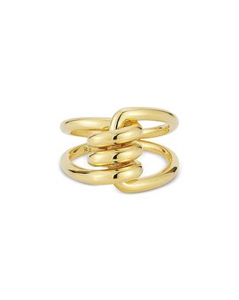 Walters Faith Walters Faith 18K Yellow Gold Huxley Single Coil Link Ring