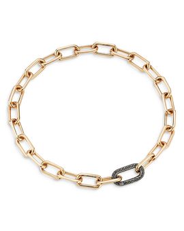 Walters Faith Walters Faith Men's 18K Black & Rose Gold Diamond Clasp Chain Link Bracelet