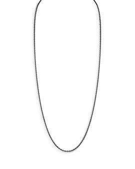 Walters Faith Walters Faith Men's 18K Black Gold Cable Link Chain Necklace, 20