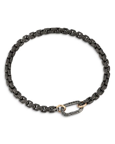 Walters Faith Walters Faith Men's Sterling Silver Diamond Clasp Saxon Chain Link Bracelet