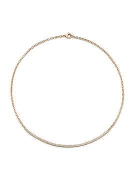 Walters Faith Women's Clive 18K Rose Gold & 0.35 TCW Diamond Bar Pendant Necklace