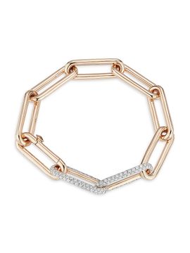 Walters Faith Women's Saxon 18K Rose Gold & Diamond Elongated Chain Link Bracelet