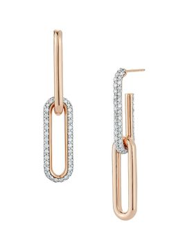Walters Faith Women's Saxon 18K Rose Gold & Diamond Mix Matched Drop Earrings