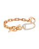 Walters Faith Women's Saxon 18K Rose Gold & Diamond Side Cuff Chain Link Bracelet - 1