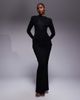 Wanderdoll Wanderdoll Ashtin sculpting second skin drape detail maxi skirt in black - part of a set - 1