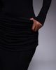 Wanderdoll Wanderdoll Ashtin sculpting second skin drape detail maxi skirt in black - part of a set - 2