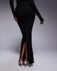 Wanderdoll Wanderdoll Ashtin sculpting second skin drape detail maxi skirt in black - part of a set - 3