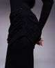 Wanderdoll Wanderdoll Ashtin sculpting second skin drape detail maxi skirt in black - part of a set - 4