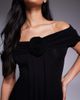 Wanderdoll Wanderdoll Belle sculpting second skin bardot drape detail bodycon maxi dress in black - 2