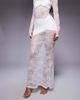 Wanderdoll Wanderdoll Britney asymmetric ruched waist lace maxi skirt in white - part of a set - 3