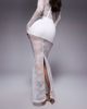Wanderdoll Wanderdoll Britney asymmetric ruched waist lace maxi skirt in white - part of a set - 4