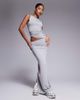 Wanderdoll Wanderdoll Emma premium jersey ruched fold over maxi skirt set in gray heather - 4
