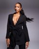 Wanderdoll Wanderdoll Evangeline tailored oversized bow detail blazer in black - part of a set - 1