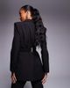 Wanderdoll Wanderdoll Evangeline tailored oversized bow detail blazer in black - part of a set - 4