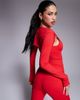 Wanderdoll Wanderdoll Everyday exclusive elevated active long sleeve shrug in red - part of a set - 2