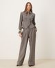 Wanderdoll Wanderdoll exclusive Gabriella tailored wide leg pants with cuffs in gray - part of a set - 1