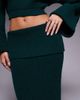 Wanderdoll Wanderdoll Exclusive Mabel deep fold-over waistband maxi skirt in forest green - part of a set-Black - 3
