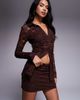 Wanderdoll Wanderdoll Lacie lace mini skirt in espresso - part of a set-Brown - 1