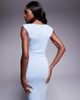 Wanderdoll Wanderdoll Nara sculpting second skin shoulder pad bodysuit in baby blue - part of a set - 4