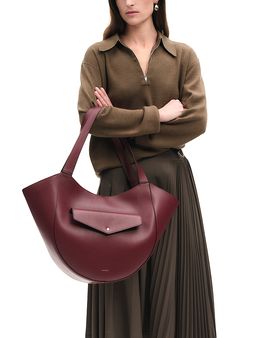 Wandler Wandler Hortensia Large Slouch Leather Tote Bag