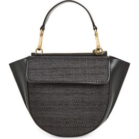 Wandler Wandler Mini Hortensia Leather & Raffia Handbag