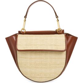 Wandler Wandler Mini Hortensia Two-Tone Leather & Raffia Handbag