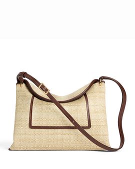 Wandler Wandler Penelope Raffia Slouch Crossbody Bag