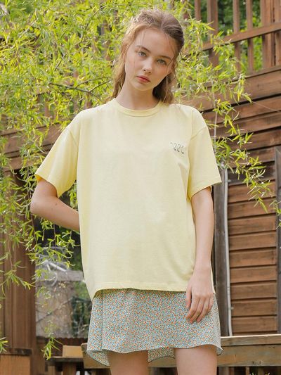 WARDROBE Small Logo T-Shirt Yellow