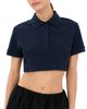 WARDROBE.NYC WARDROBE. NYC Crop Polo Top Navy - 1