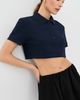 WARDROBE.NYC WARDROBE. NYC Crop Polo Top Navy - 2