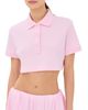 WARDROBE.NYC WARDROBE. NYC Cropped Polo Top Baby Pink - 1