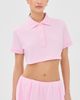 WARDROBE.NYC WARDROBE. NYC Cropped Polo Top Baby Pink - 2