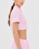 WARDROBE.NYC WARDROBE. NYC Cropped Polo Top Baby Pink - 4