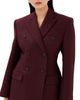 WARDROBE.NYC WARDROBE. NYC Double Breasted Contour Blazer Oxblood S - 1