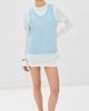 WARDROBE.NYC WARDROBE. NYC Layered Tee Mini Dress Dove/Vapor/Powder - 5