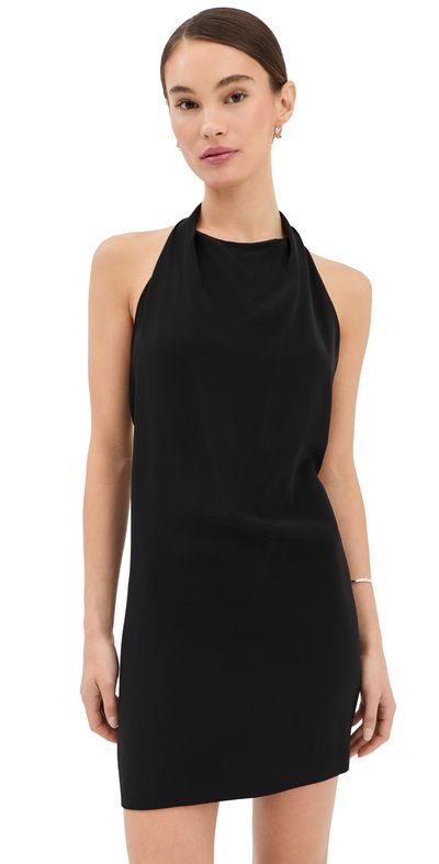 WARDROBE.NYC WARDROBE. NYC Liquid Halter Mini Dress Black