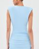 WARDROBE.NYC WARDROBE. NYC Matte Draped Mini Dress Sky - 3